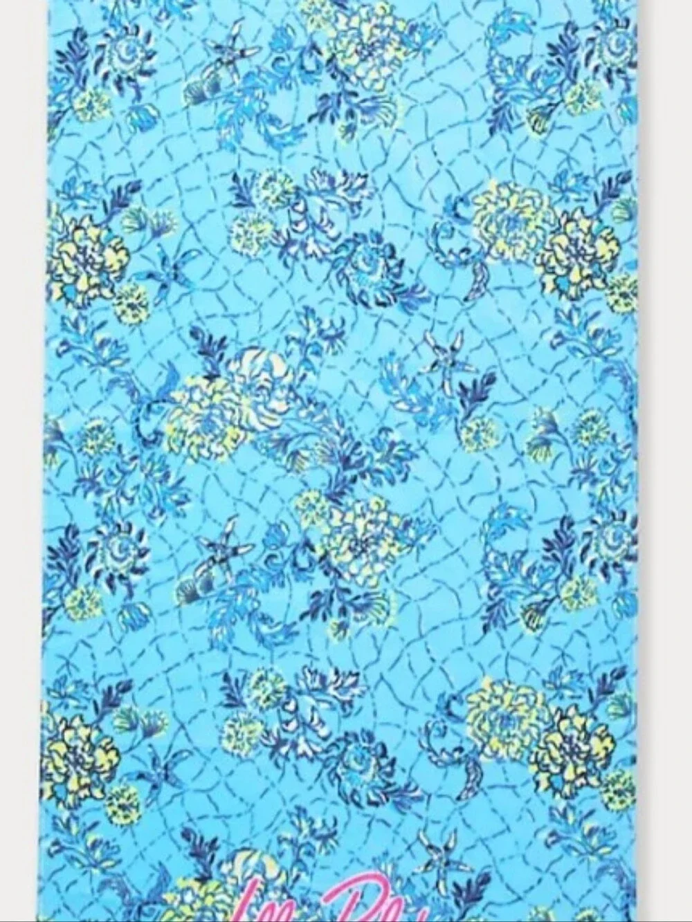 Lilly Pulitzer Blue Floral Beach Towel